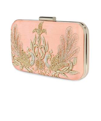 Peacock peech clutch 3