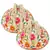 Dangle Cream & Multi Floral Embroidered Faux Silk Potlis Combo (Pack of 2)