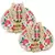 Dangle Cream & Multi Floral Embroidered Faux Silk Potlis Combo (Pack of 2)