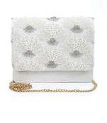 Pearl floral clutch