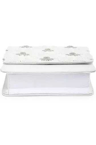 Pearl floral clutch