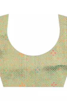 Women'S Chanderi Cotton Silk Saree With Unstitched Boluse Piece
