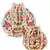 Dangle Mother Daughter Floral Embroidered Faux Silk Potlis Combo (Pack of 2)