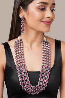 Maroon necklaces