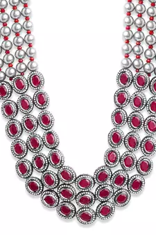 Maroon necklaces