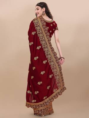 Purple Embroidered Georgette Salwar 3