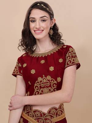Purple Embroidered Georgette Salwar 4