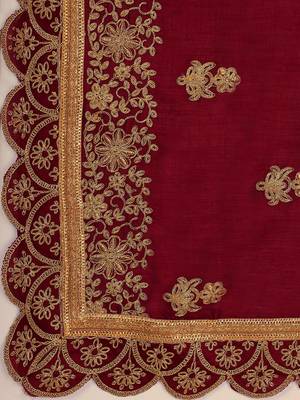 Purple Embroidered Georgette Salwar 5