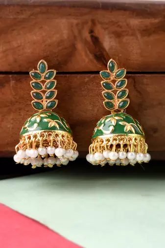 Green earrings