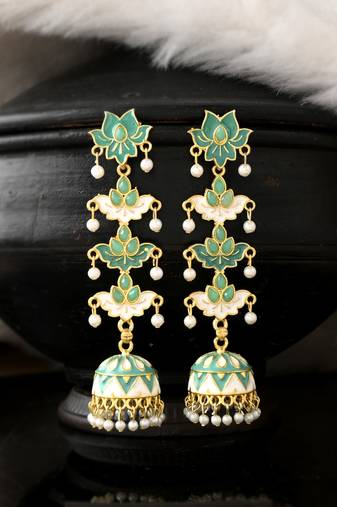 Green earrings