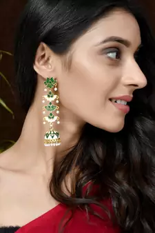 Green earrings