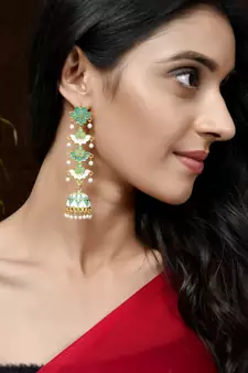 Green earrings