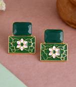 Green earrings