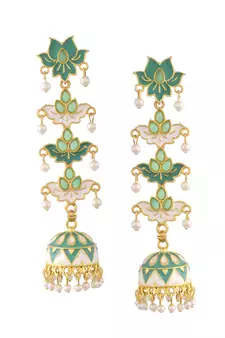Green earrings