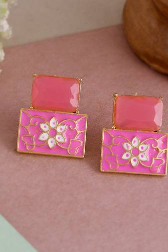 Pink earrings