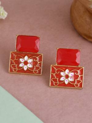 Red earrings 1