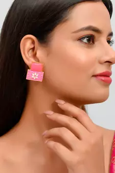 Pink earrings
