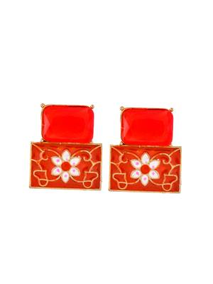 Red earrings 3