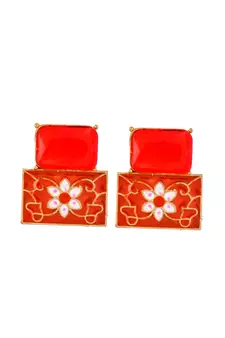 Red earrings
