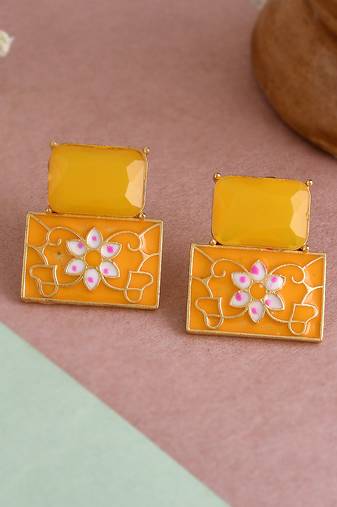 Yellow earrings