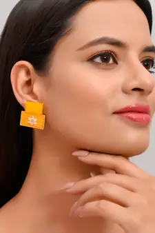 Yellow earrings