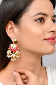 Pink earrings