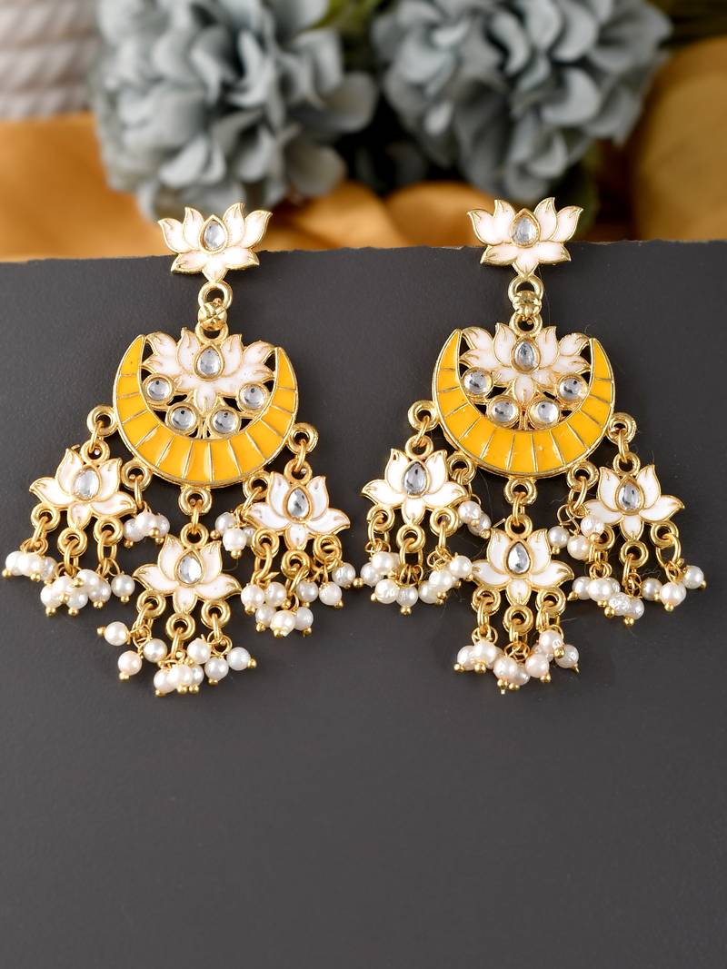 Yellow earrings