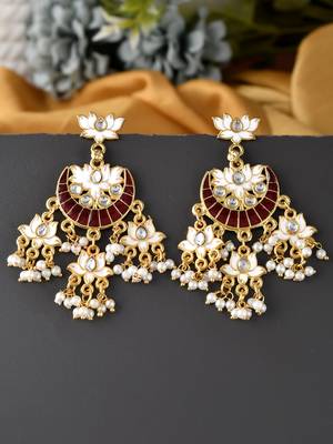 Maroon earrings 1