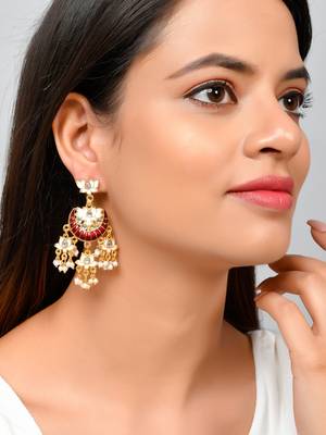 Maroon earrings 2