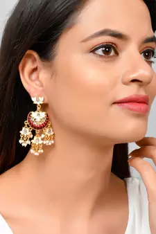 Maroon earrings
