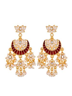 Maroon earrings 3