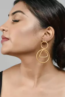 Gold earrings