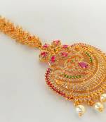 Multicolor cubic zirconia maang-tikka