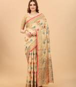Women's Kanchipuram Silk Saree With Unstitched Boluse Piece