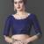 Navy blue woven banarasi saree with blouse