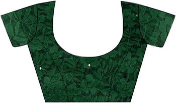 Green Self Design Bollywood Net Saree 5