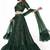 Green embroidered georgette semi stitched lehenga