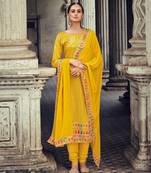 Yellow Georgette Salwar Suit