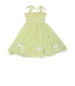 green Net embroidered BUNNY CHASE DRESS