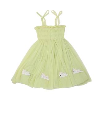 green Net embroidered BUNNY CHASE DRESS 6