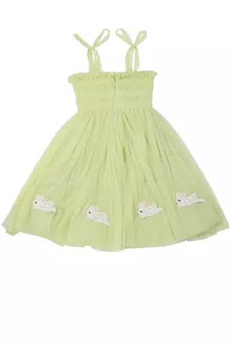 green Net embroidered BUNNY CHASE DRESS