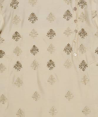 beige Cotton embroidered MOSAIC KURTA SET 8