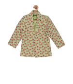Green Brocade printed BIRD OF PASSAGE BLAZER