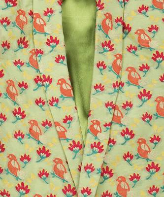 Green Brocade printed BIRD OF PASSAGE BLAZER 3