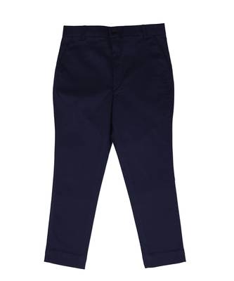 Blue cotton silk plain MIDNIGHT BLUE PANT 2
