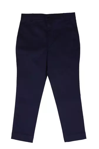 Blue cotton silk plain MIDNIGHT BLUE PANT
