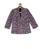 Blue Brocade printed LIVELY FOREST TUXEDO