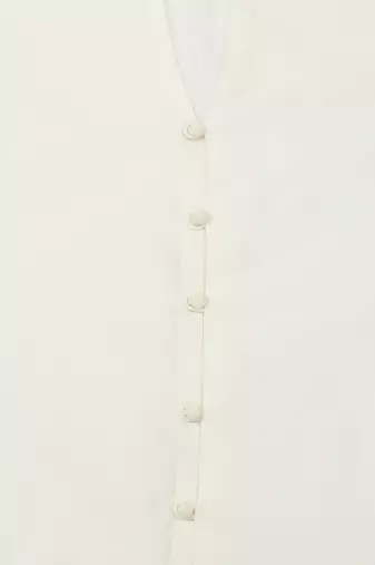 White cotton silk plain PEARL KURTA & PYJAMA SET