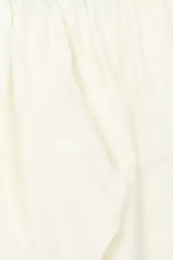 White cotton silk plain PEARL KURTA & PYJAMA SET
