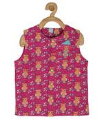 Pink Brocade printed OWL BANDI